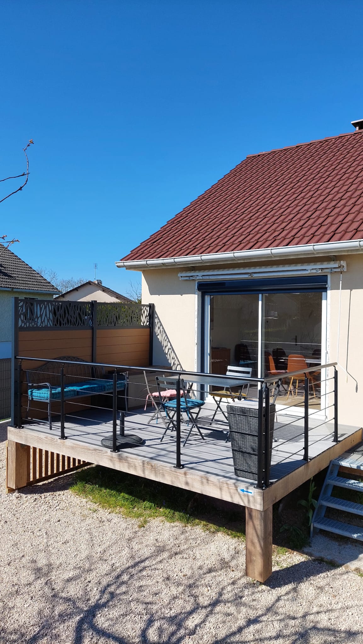 Gite des pommiers montret 71440 terrasse sud
